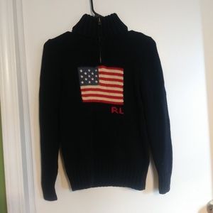 NWT boys 10/12 Ralph Lauren Navy Sweater